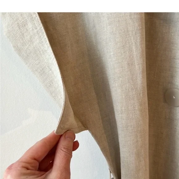 Massimo Dutti Light Beige trench coat wrap dress, NWT, S - Picture 6 of 12